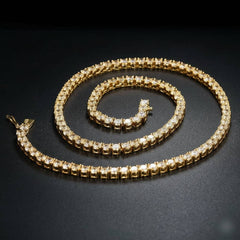 Elegant Silver Tennis Chain Necklace