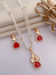 Elegant Rose Gold & Mint Green Stone Beaded Jewelry Set